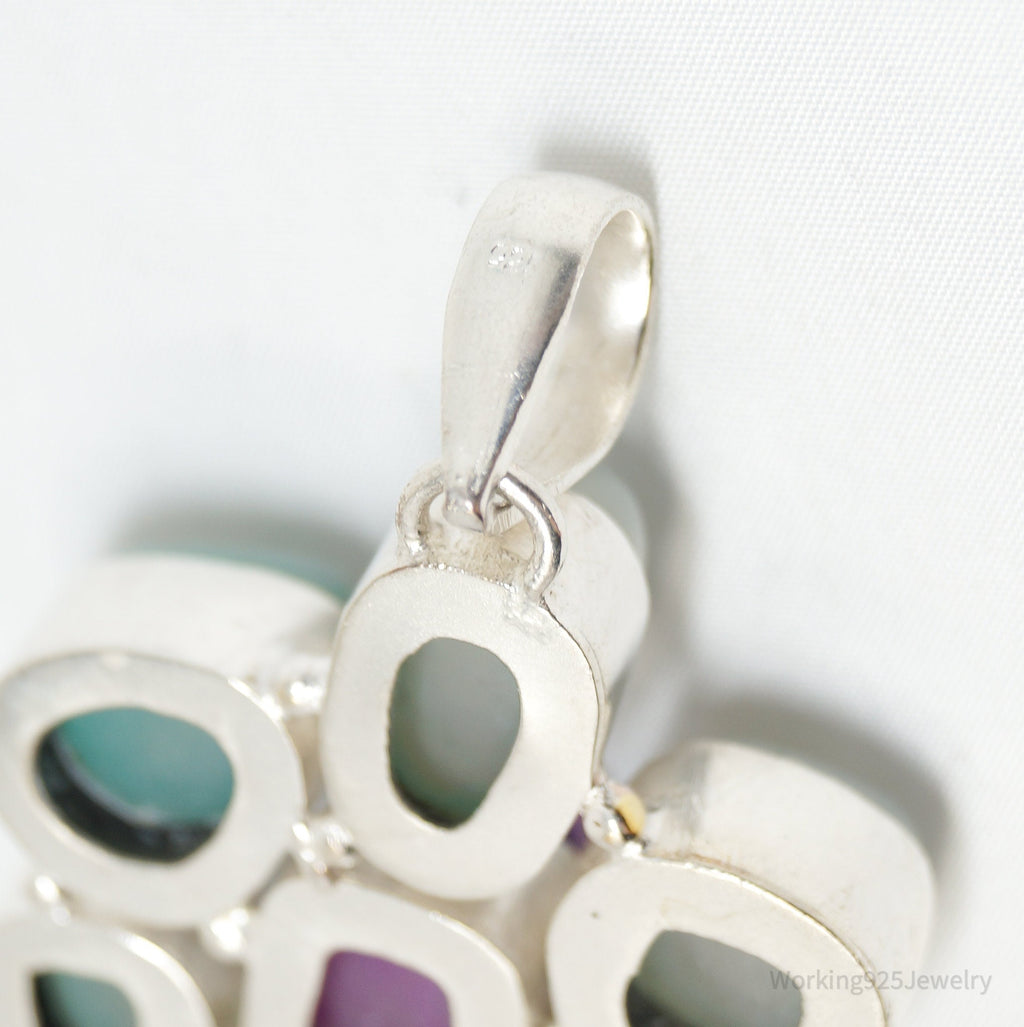 Vintage Large Druzy Quartz Sterling Silver Necklace Pendant | Jewelry > Necklaces > Pendants | Wiccan Center