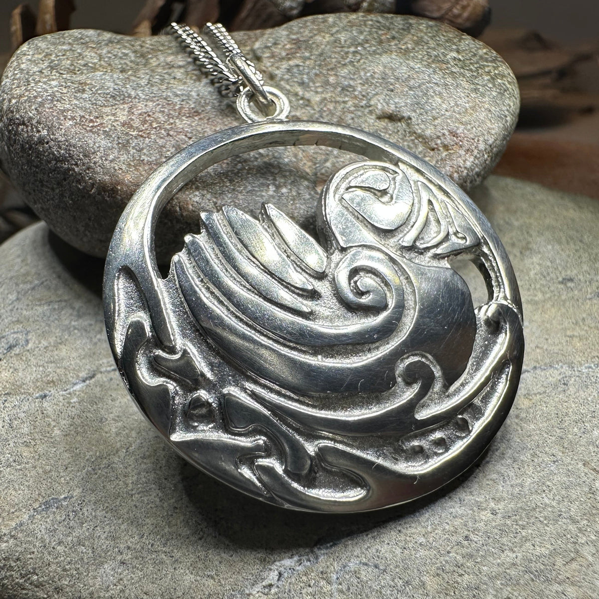 Celtic Puffin Necklace - Handmade in Scotland | Pendant | Wiccan Center