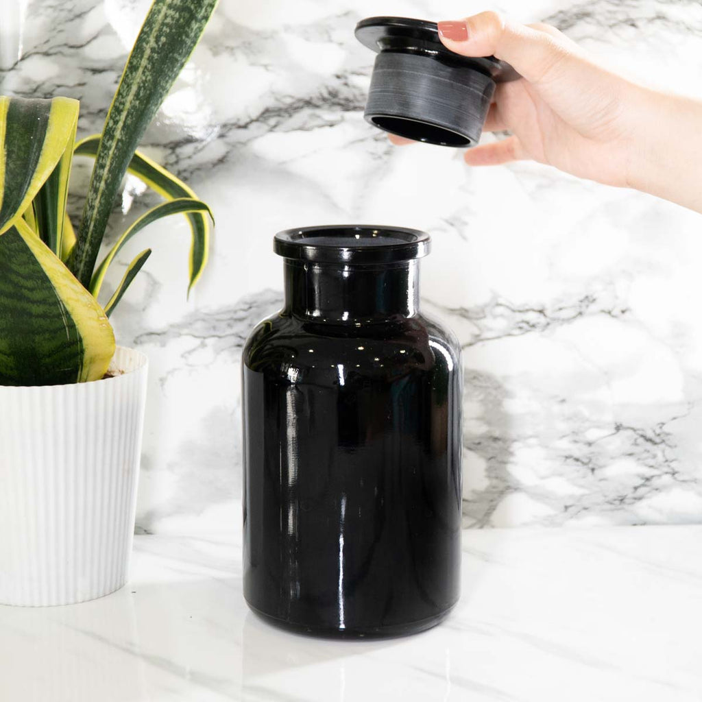 1 Liter Glass-on-Glass Apothecary Jar | Glass Jars | Wiccan Center