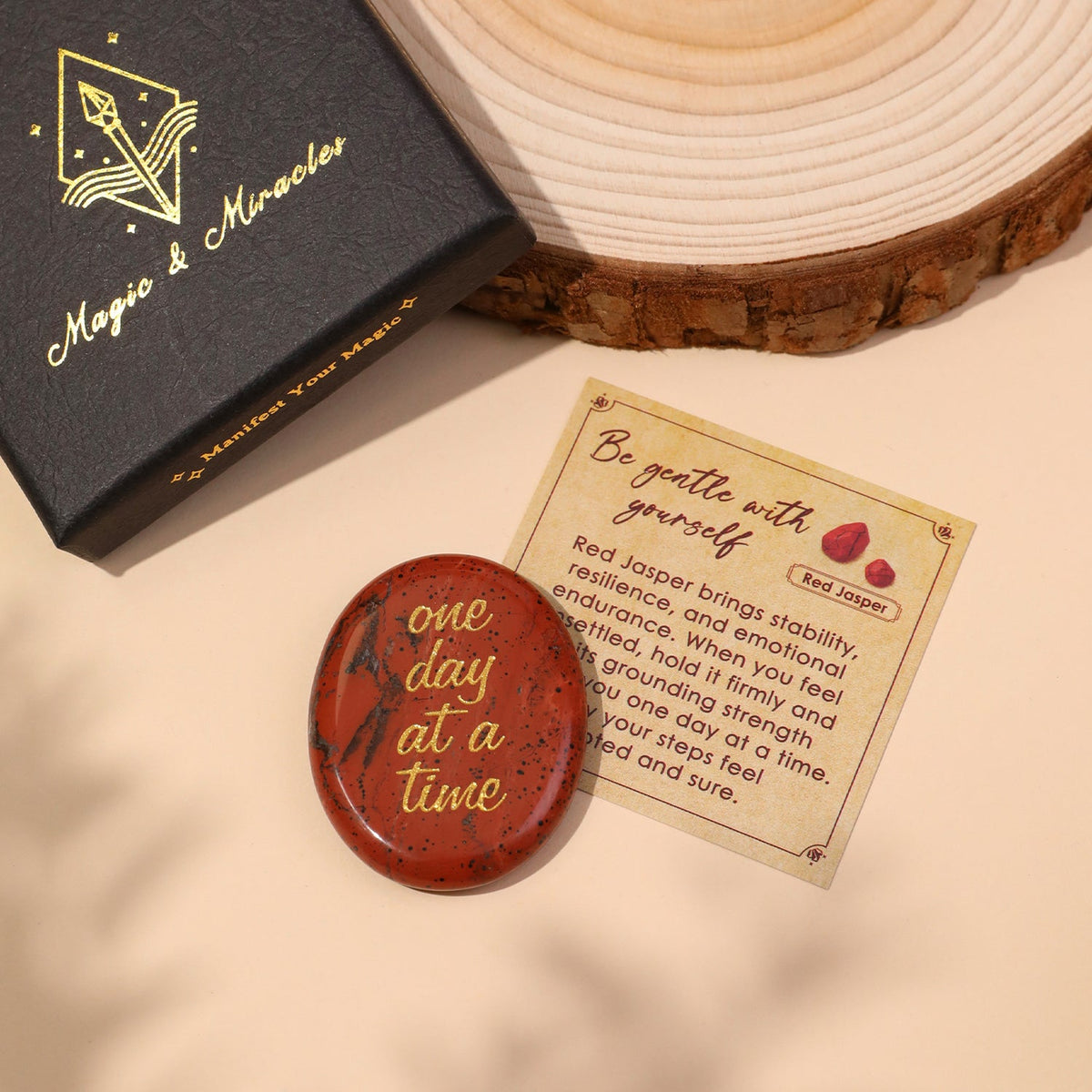 One Day at a Time Pocket Crystal Stone | Crystal Stone | Wiccan Center