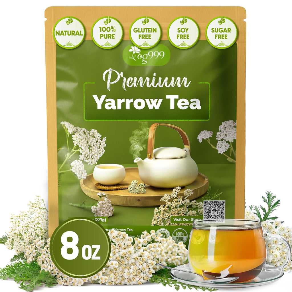 Premium Yarrow Tea Leaves | Naturally Aromatic, Freshly Packed Loose Leaf Yarrow | Tea | Wiccan Center