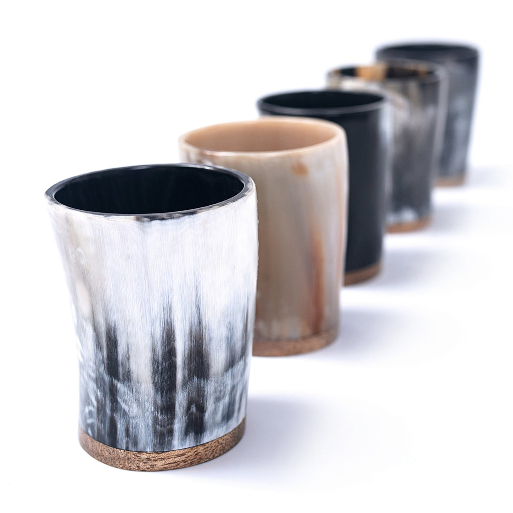 Viking Shot Cups – Genuine Ox Horn 5-Pack