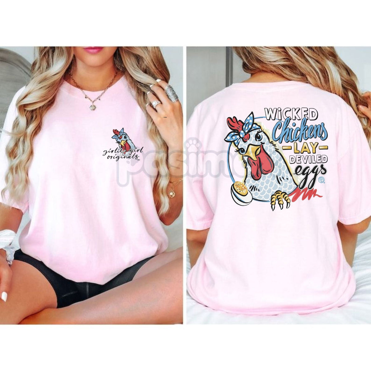 "Wicked Chickens Lay Deviled Eggs" T-Shirt - Funny Farm Pun Tee, Humorous Chicken Apparel | T-Shirt | Wiccan Center