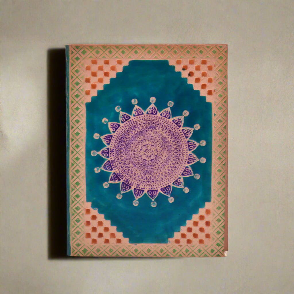 Hand-Dyed Mandala Leather Journal | Journal | Wiccan Center