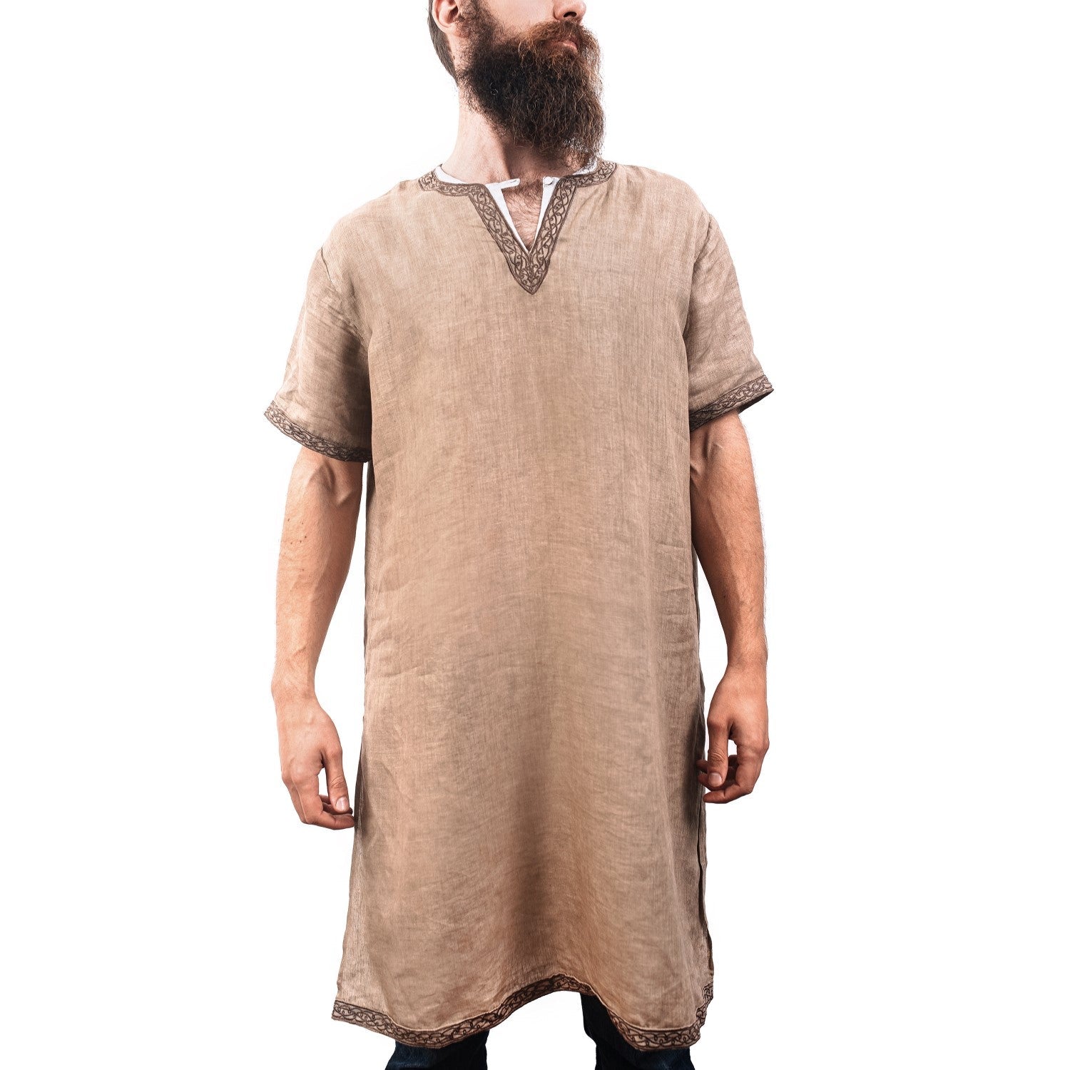 Linen Viking Tunic – Medieval Reenactment Shirt