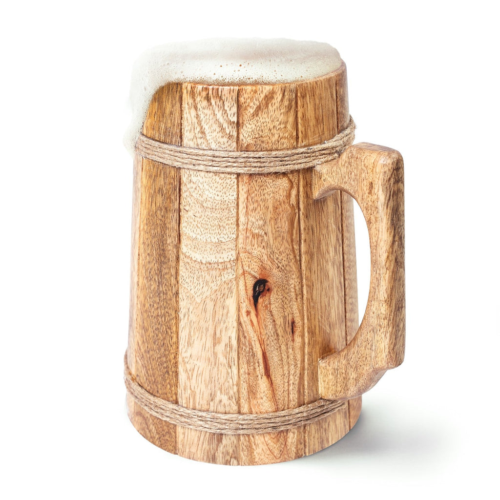 Viking Wooden Tankard – Handcrafted Mango Wood Beer Mug