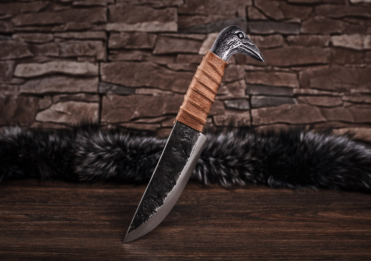 Viking Raven Knife – 5.5" Carbon Steel Blade | Knife | Wiccan Center