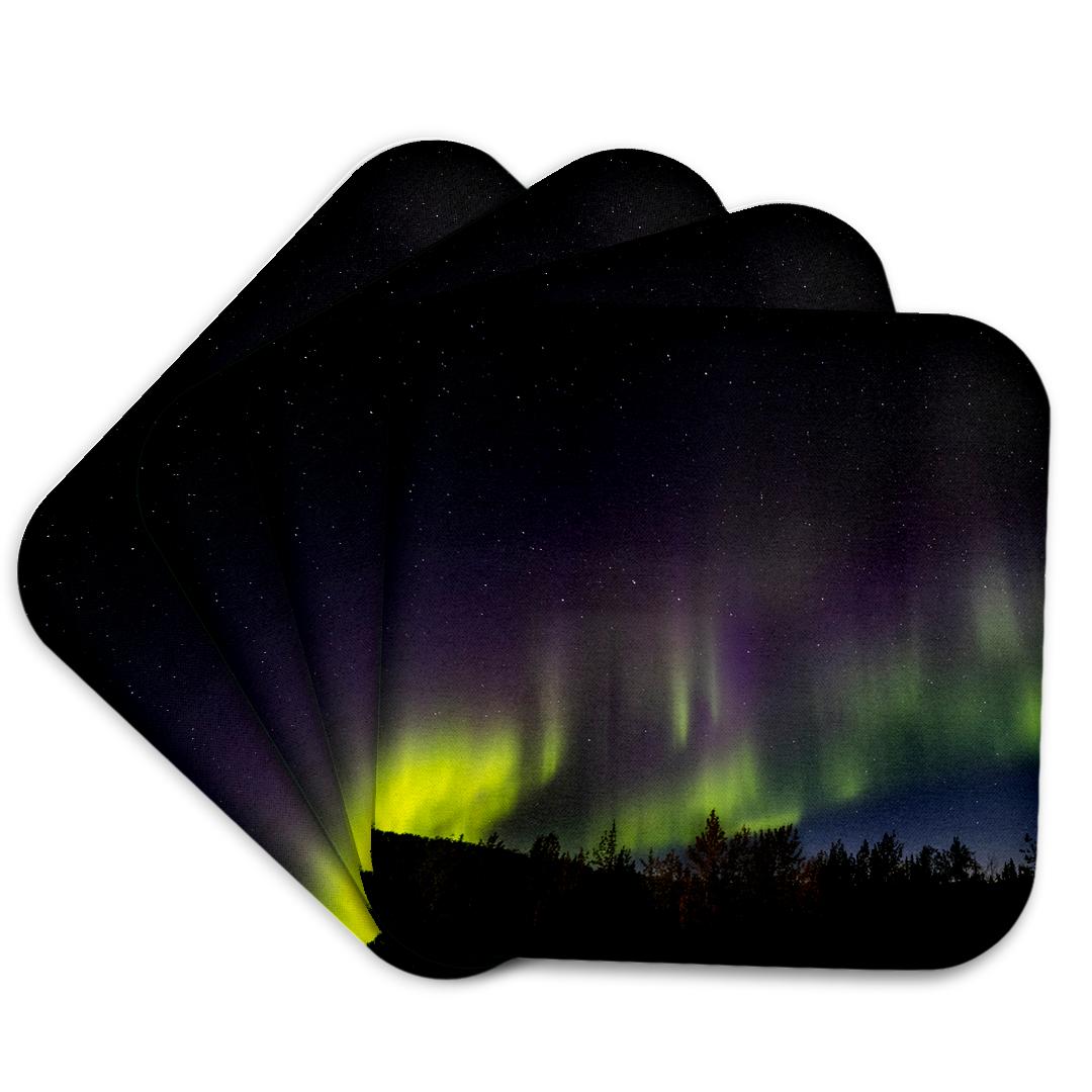 3dRose Danita Delimont - Northern Lights - USA, Alaska, Aurora Borealis and Stars. - Coasters | Coaster | Wiccan Center