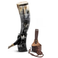 Curved Drinking Horn Bundle with Stand & Holster | Kitchen | Wiccan Center
