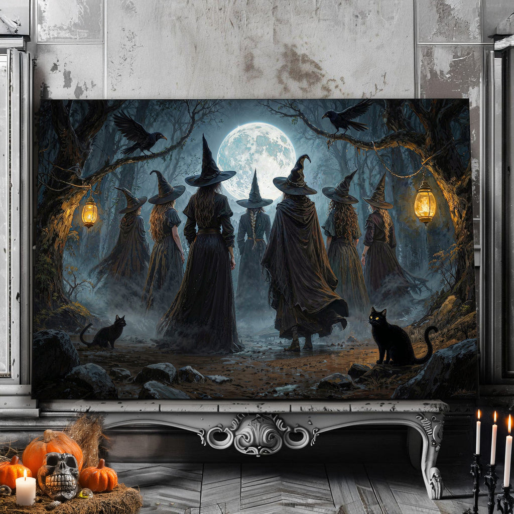 Coven of Witches Halloween Wall Art | Canvas | Wiccan Center