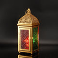 Gold Moroccan Lantern 12" H Battery Operated Decorative Lantern | Candle Holder | Wiccan Center