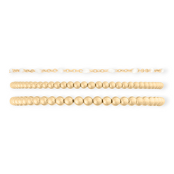 white daisy + juno bracelet triple stack (3+4mm) | | Wiccan Center
