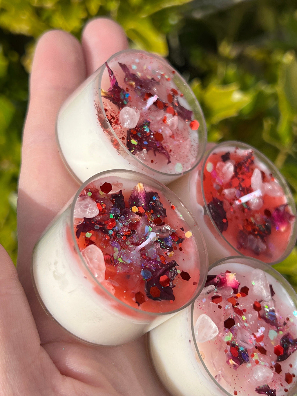 Aphrodite Love Spell Tea Lights: Rose Quartz Vegan Altar Candles | | Wiccan Center