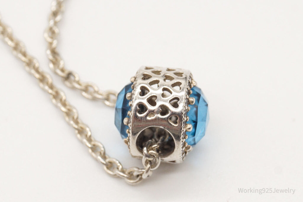 Pandora Blue Crystal Cubic Zirconia Sterling Silver Necklace | Jewelry > Necklaces > Pendants | Wiccan Center