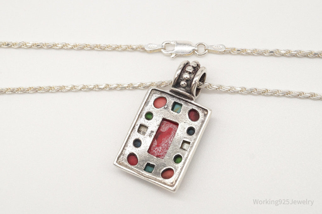 Vintage Multi Gem Sterling Silver Necklace | Jewelry > Necklaces > Pendants | Wiccan Center