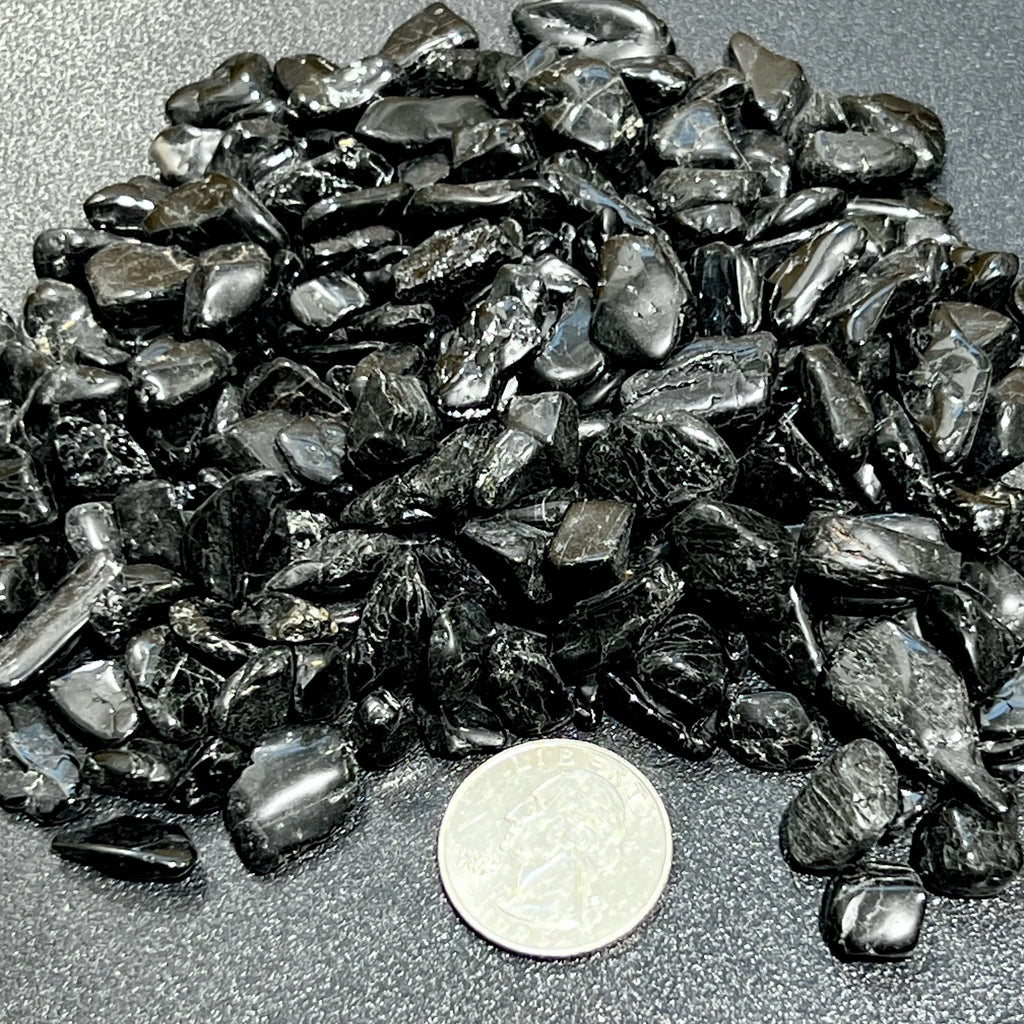Black Tourmaline Crystals Small Tumbled Stones (By The Ounce Or Pound) Wholesale | Home & Living > Home Decor > Home Accents > Rocks & Geodes | Wiccan Center