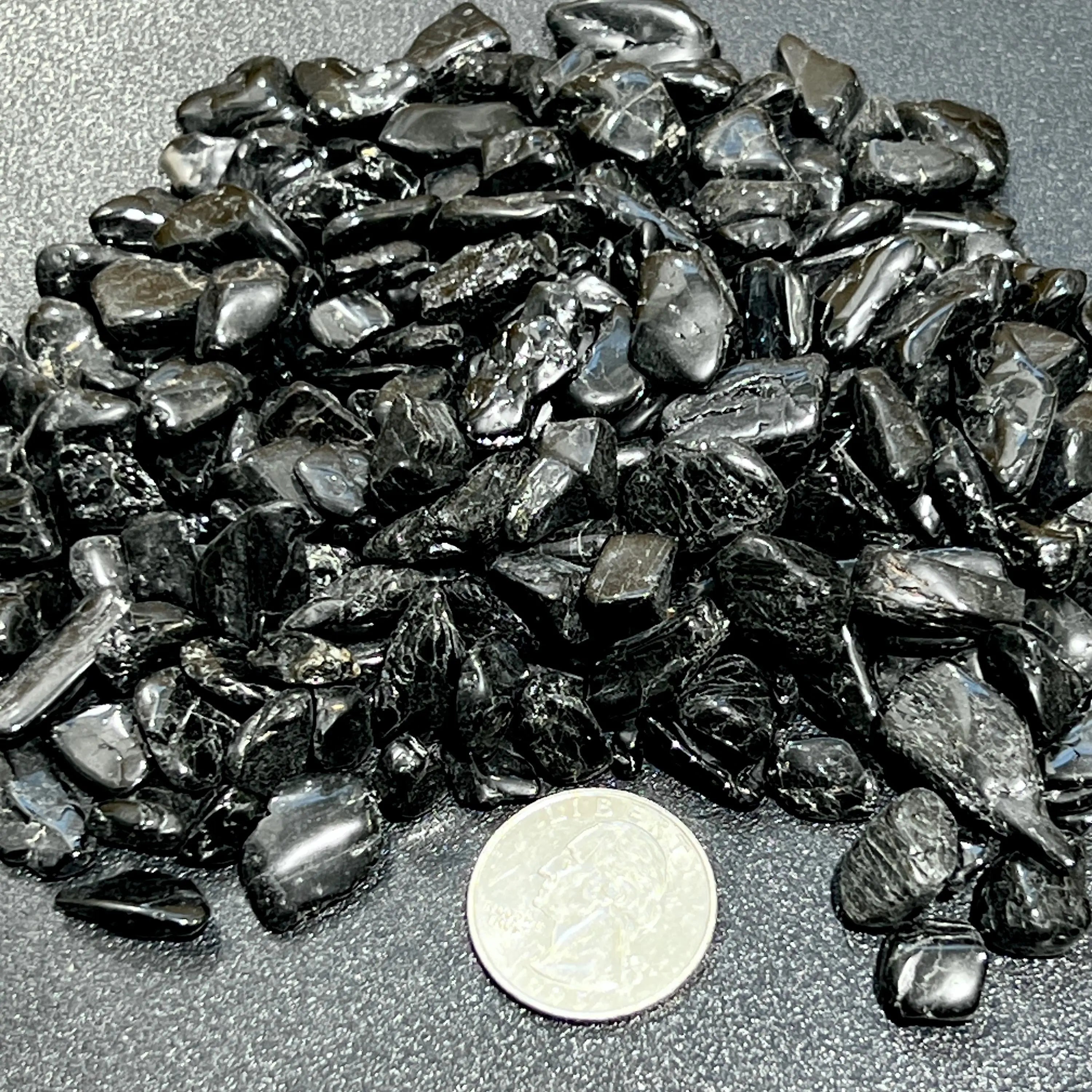 Black Tourmaline Crystals Small Tumbled Stones (By The Ounce Or Pound) Wholesale | Home & Living > Home Decor > Home Accents > Rocks & Geodes | Wiccan Center