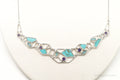 Amethyst Blue Topaz Turquoise Modernist Sterling Silver Necklace | Jewelry > Necklaces > Pendants | Wiccan Center