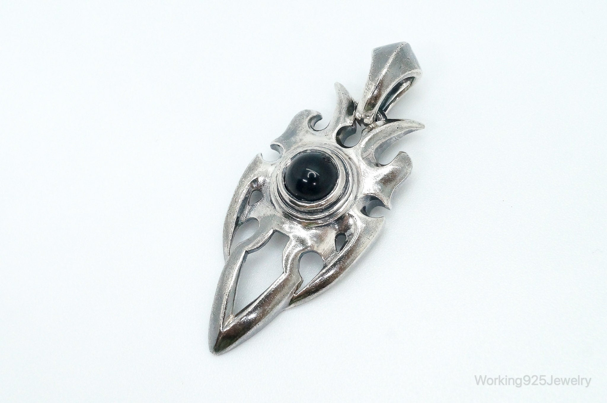 Designer BOMA Black Onyx Modernist Sterling Silver Pendant | Jewelry > Necklaces > Pendants | Wiccan Center