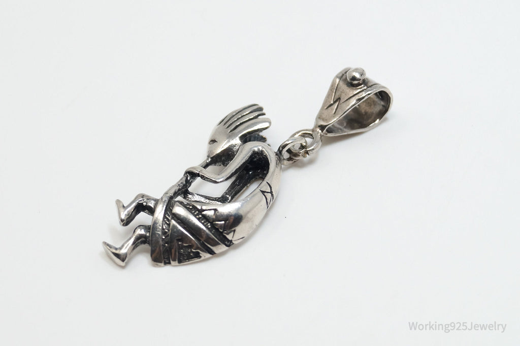 Large Vintage Native American Dancing Kokopelli Sterling Silver Pendant | Jewelry > Necklaces > Pendants | Wiccan Center