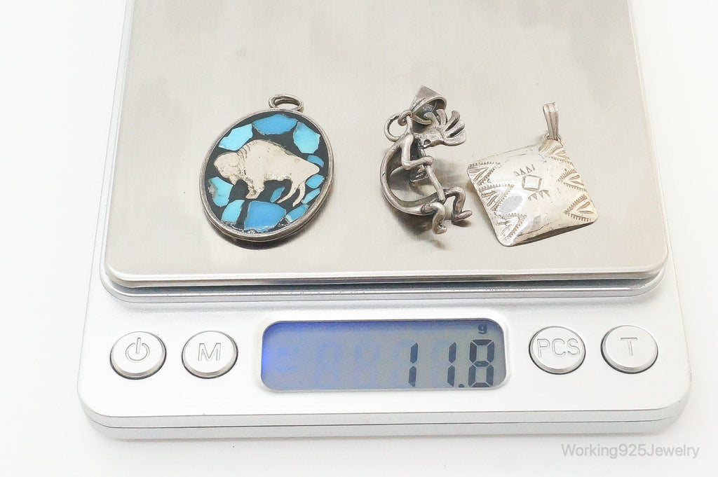 Vintage Native American Turquoise Sterling Silver Pendants | Jewelry > Necklaces > Pendants | Wiccan Center