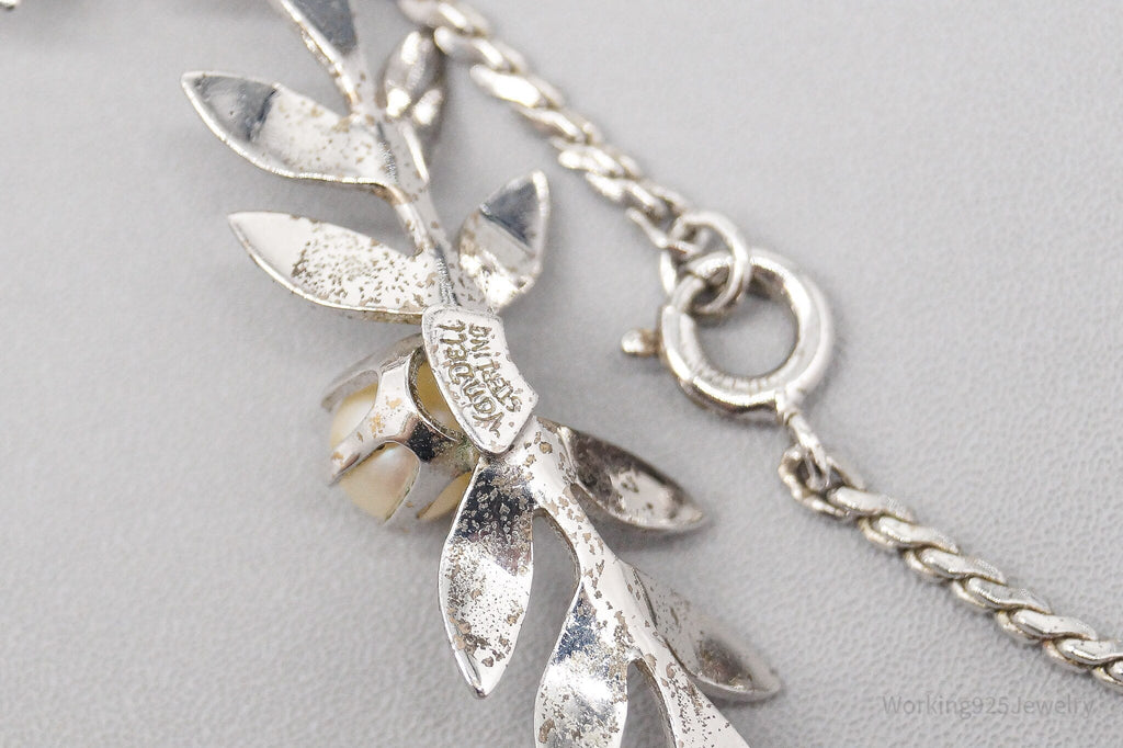 Vintage 1940s Designer Van Dell Pearl Sterling Silver Necklace | Jewelry > Necklaces | Wiccan Center