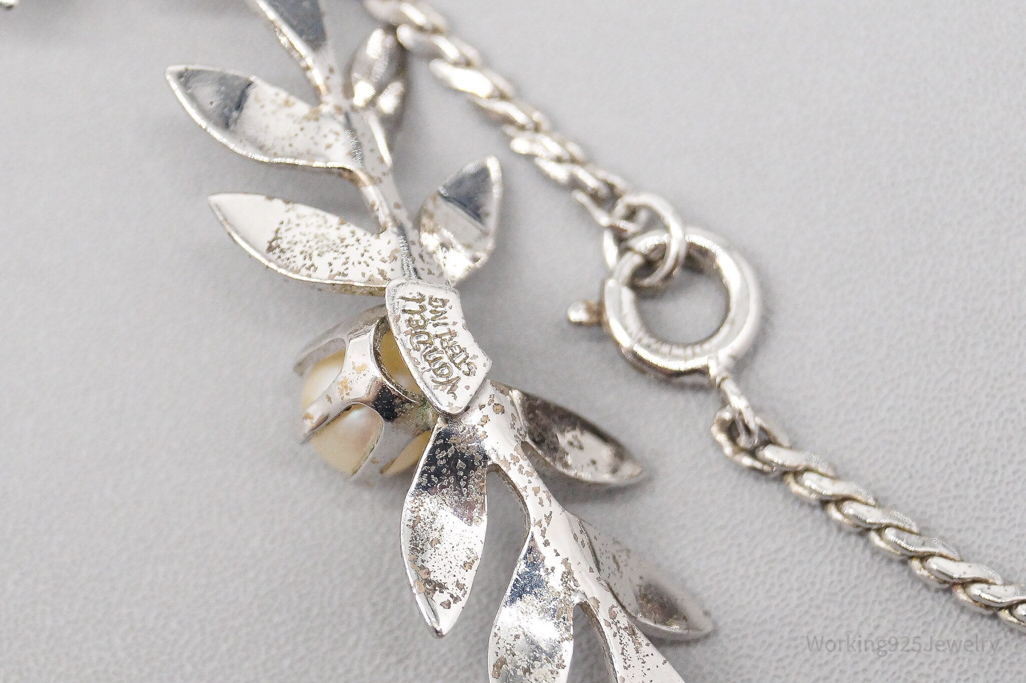 Vintage 1940s Designer Van Dell Pearl Sterling Silver Necklace | Jewelry > Necklaces | Wiccan Center
