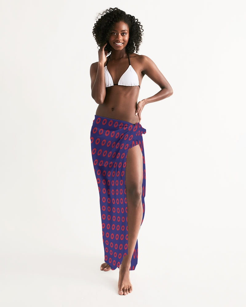 Phish Band Fishman Donuts Chiffon Beach Cover Up | Sarong | Pareo | Swimwear | Wiccan Center