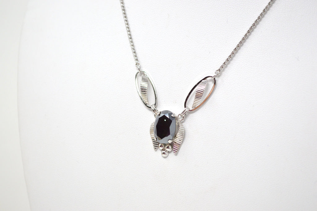 Vintage Designer Van Dell Hematite Sterling Silver Necklace - 16 Inch | Jewelry > Necklaces | Wiccan Center