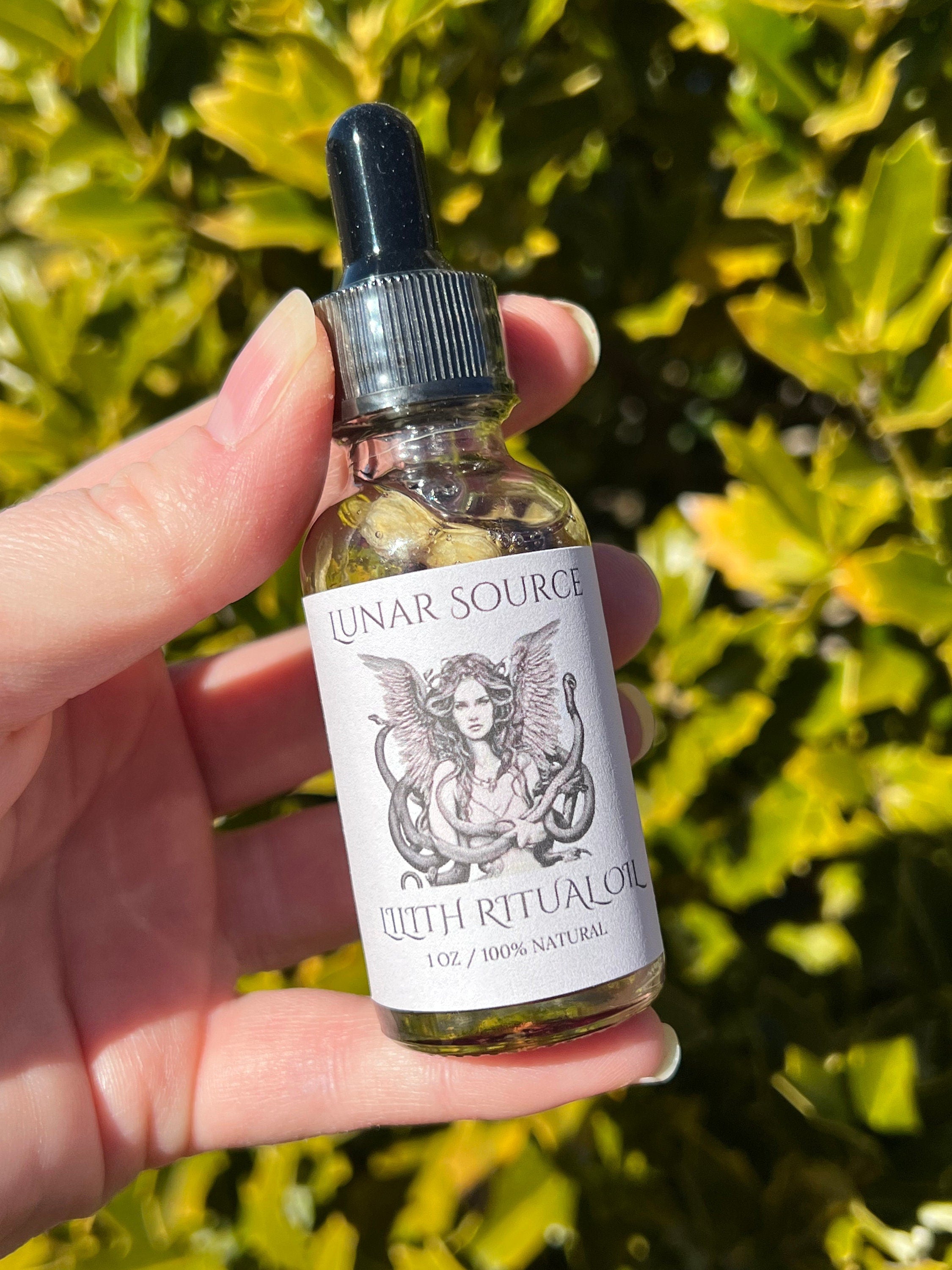 Lilith Ritual Oil | Body Perfume Witchcraft Pagan Witch Herbal Intention Dark Moon Goddess Temptress Spell Altar Devotee Invocation Offering | | Wiccan Center