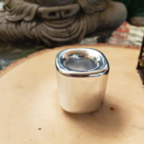 Handmade Ceramic Candle Holder - Gold/Silver | | Wiccan Center