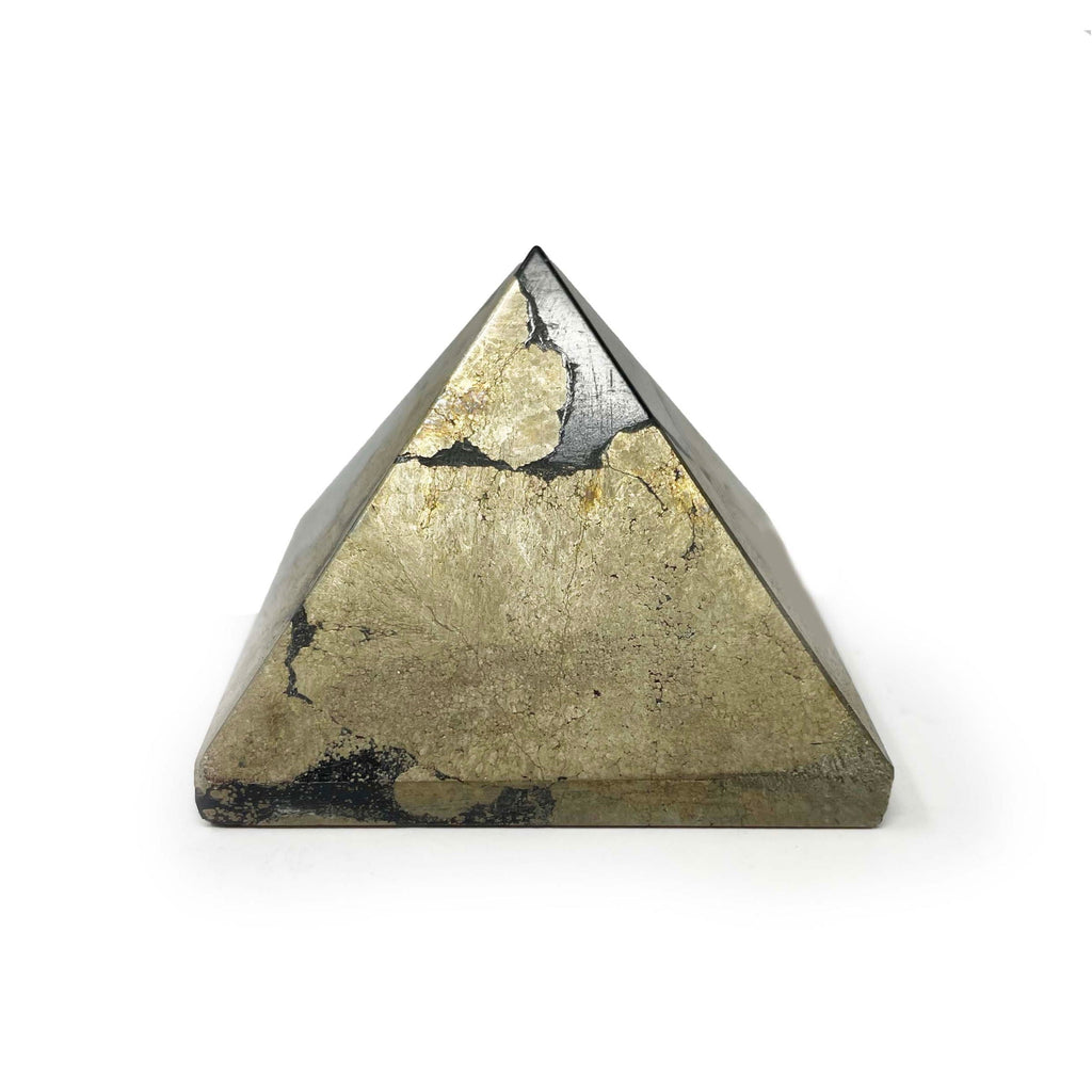 Pyrite Pyramid From India | Crystals & Minerals > Figurines | Wiccan Center