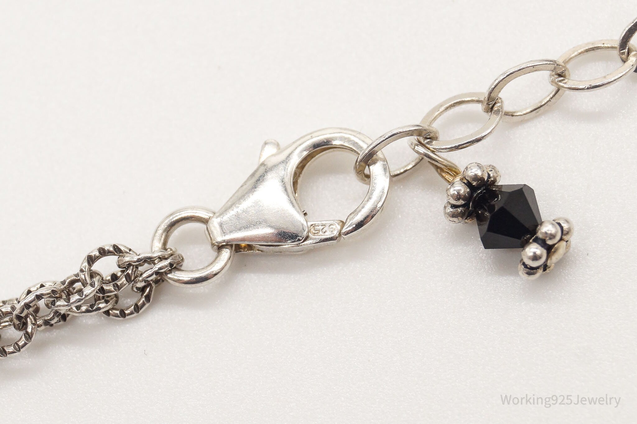 Vintage Black Onyx Bead Chandelier Sterling Silver Necklace | Jewelry > Necklaces > Pendants | Wiccan Center