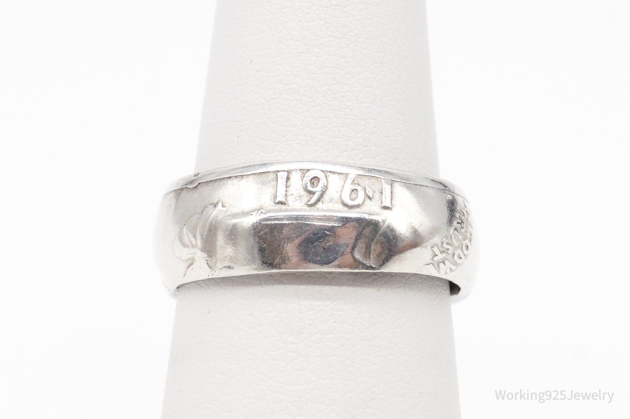 Vintage 1961 Liberty Quarter Dollar Silver Ring - Size 4.75 | Jewelry > Rings | Wiccan Center