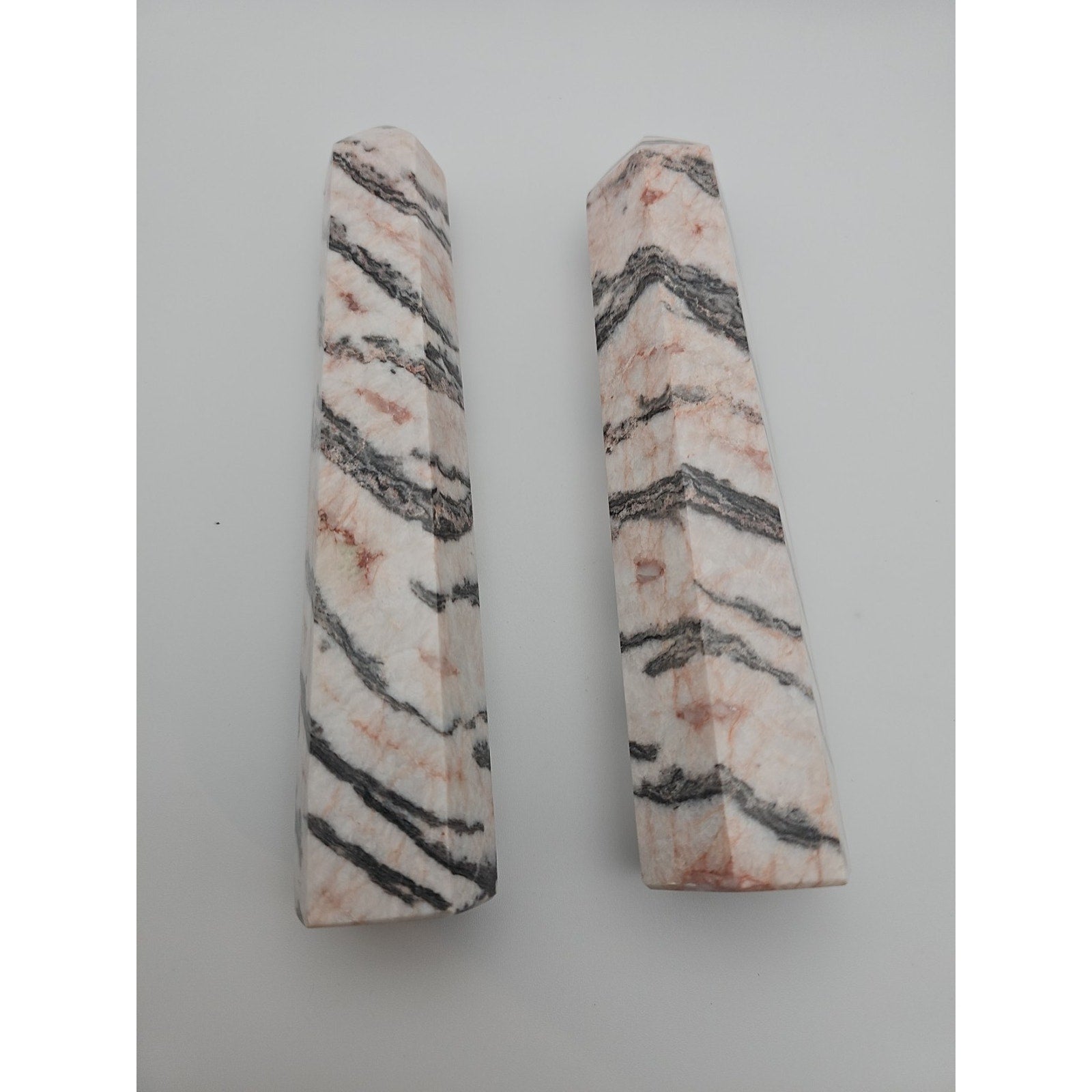 Pink Zebra Jasper 2.37lbs 1 Pair | Crystal Points & Towers | Wiccan Center