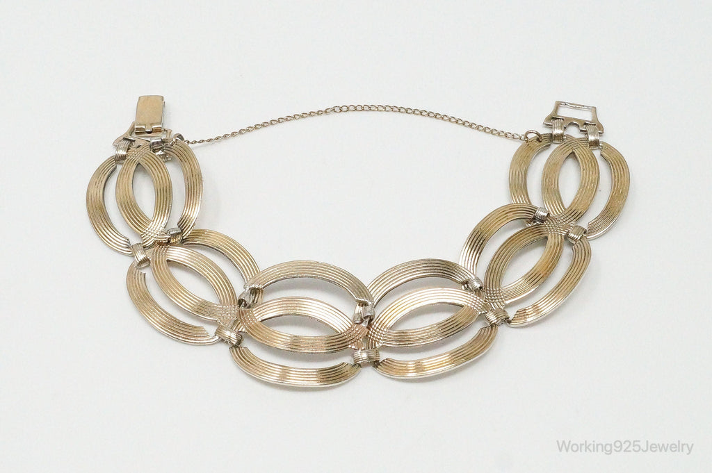 Vintage Designer Symmetalic 14K Gold Art Deco Sterling Silver Bracelet | Jewelry > Bracelets | Wiccan Center