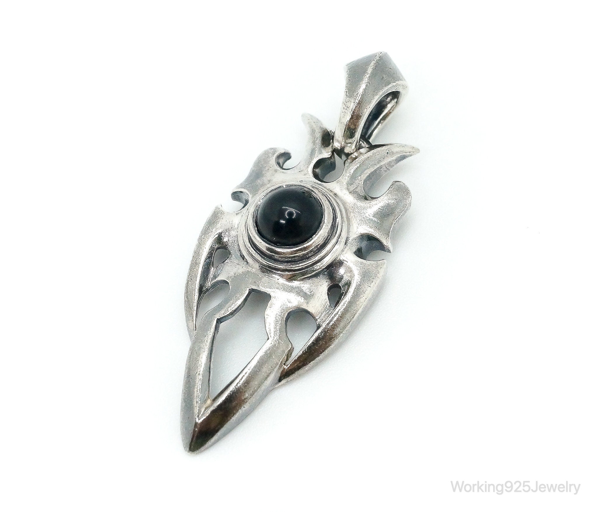 Designer BOMA Black Onyx Modernist Sterling Silver Pendant | Jewelry > Necklaces > Pendants | Wiccan Center