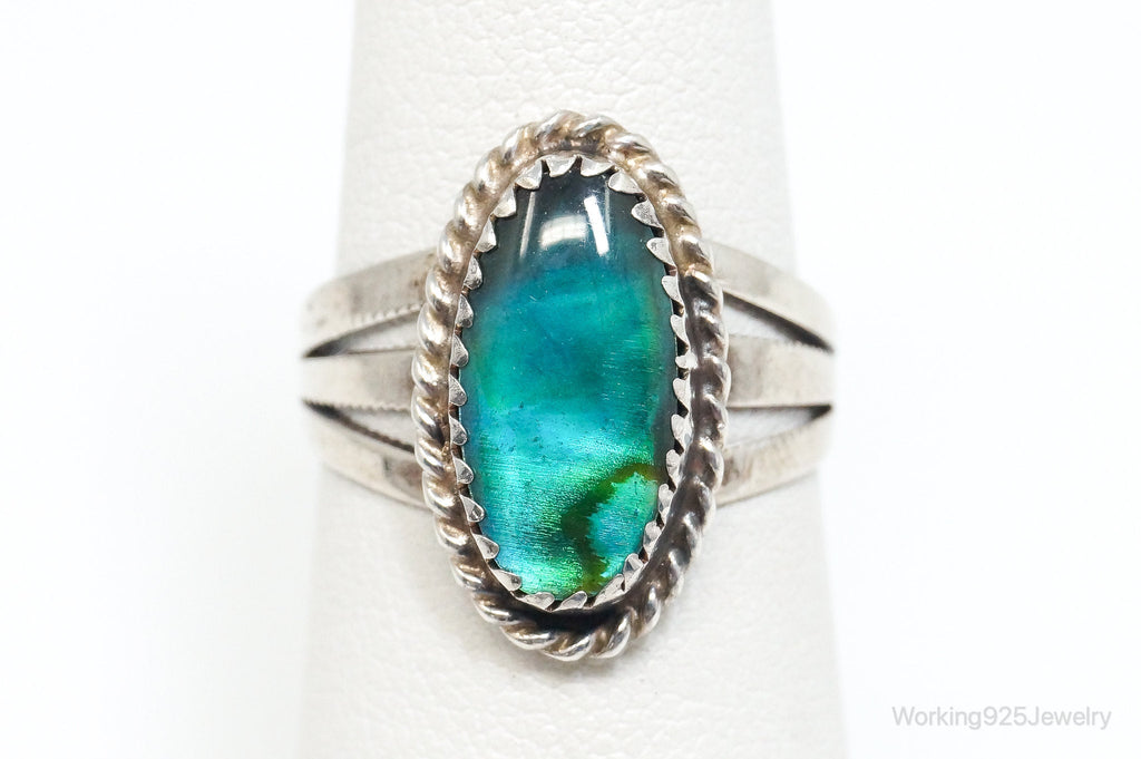Vintage Native American Paua Abalone Shell Sterling Silver Ring - SZ 6.25 | Jewelry > Rings | Wiccan Center