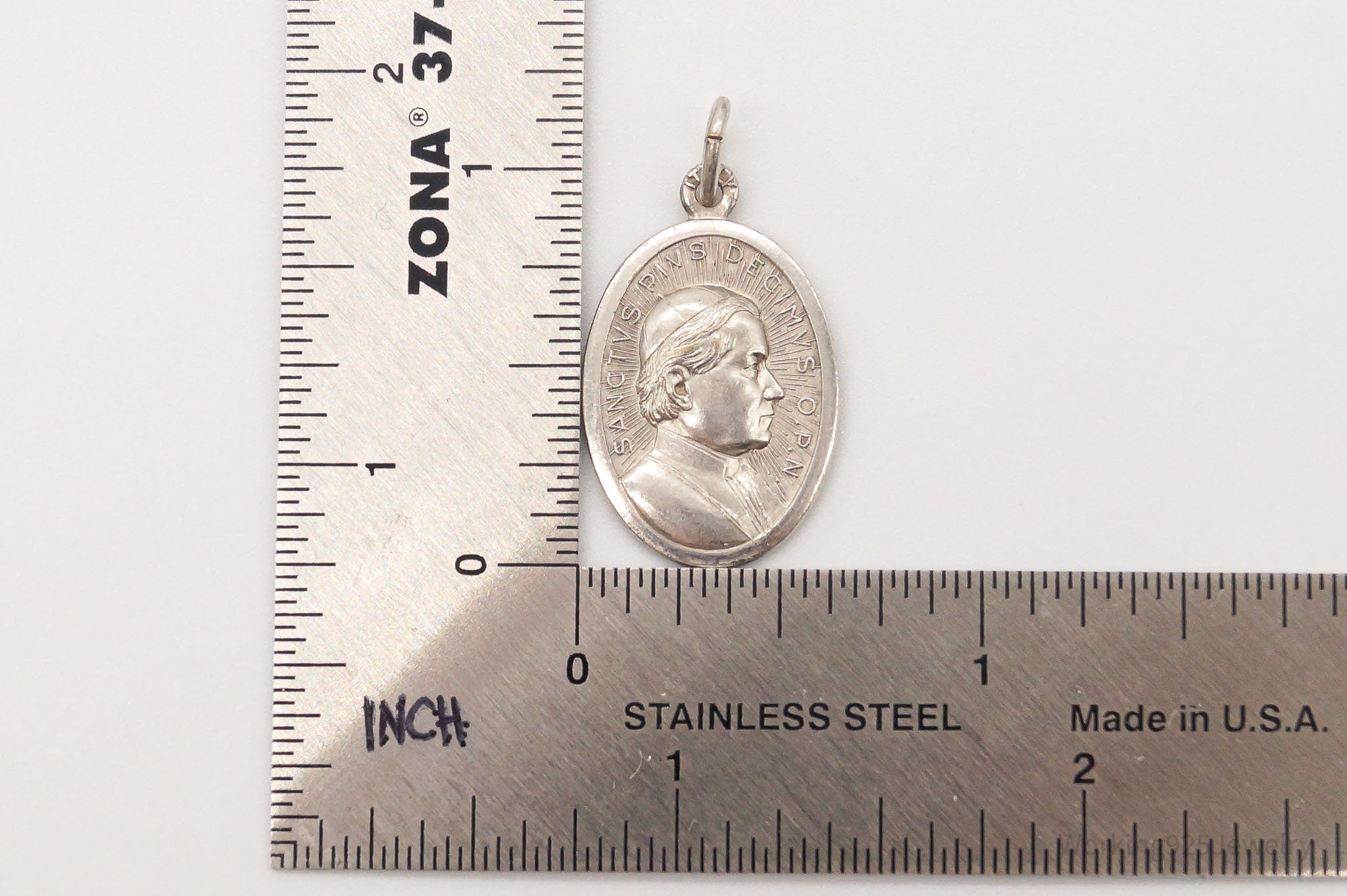 Antique Italian Pope Vatican Sanctvs Pivs Silver Pendant | Jewelry > Necklaces > Pendants | Wiccan Center