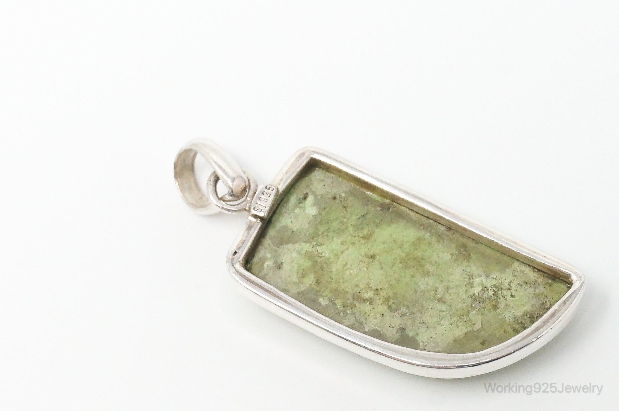 Large Designer Supreme Jewelers Green Turquoise Sterling Silver Necklace Pendant | Jewelry > Necklaces > Pendants | Wiccan Center