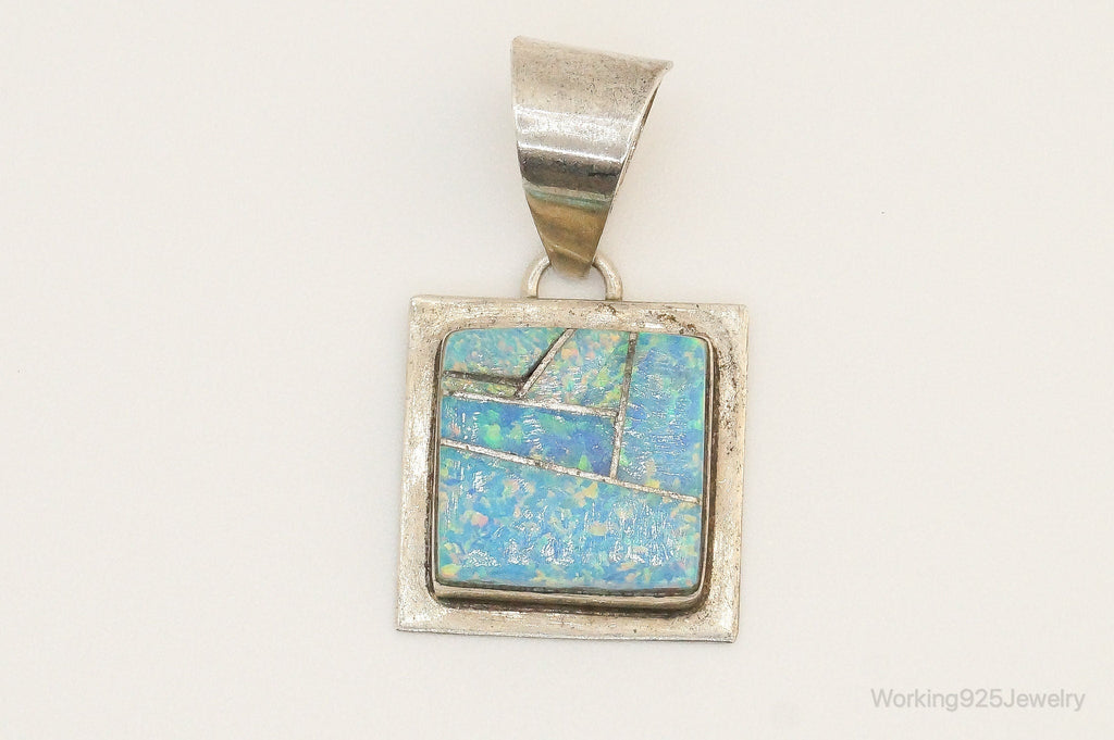 Vintage Native American B. Piaso Jr. Opal Sterling Silver Pendant | Jewelry > Necklaces > Pendants | Wiccan Center