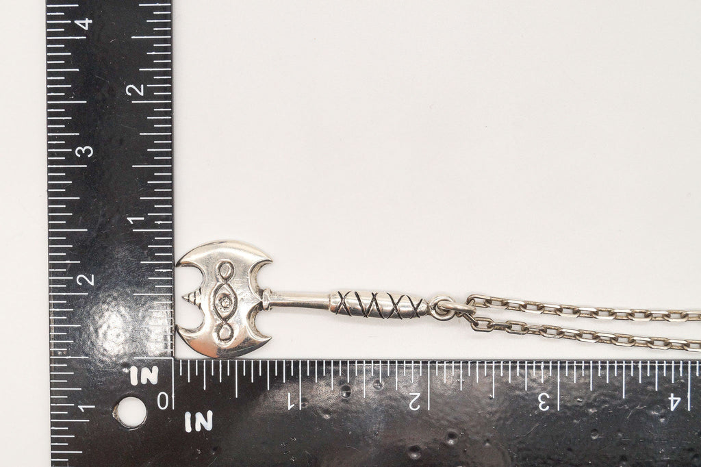 Vintage Large Battle Axe Sterling Silver Necklace | Jewelry > Necklaces > Pendants | Wiccan Center