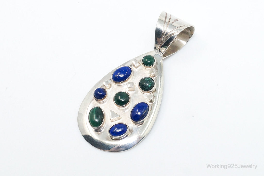 Large Desert Rose Trading Lapis Lazuli Malachite Sterling Silver Pendant | Jewelry > Necklaces > Pendants | Wiccan Center