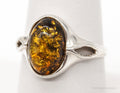 Vintage Designer PS Amber Modernist Sterling Silver Ring - Sz 7.5 Adjustable | Jewelry > Rings | Wiccan Center