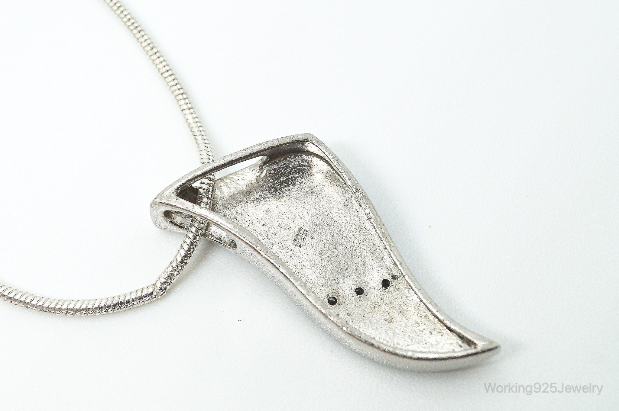 Vintage Opal Cubic Zirconia Sterling Silver Necklace | Jewelry > Necklaces > Pendants | Wiccan Center