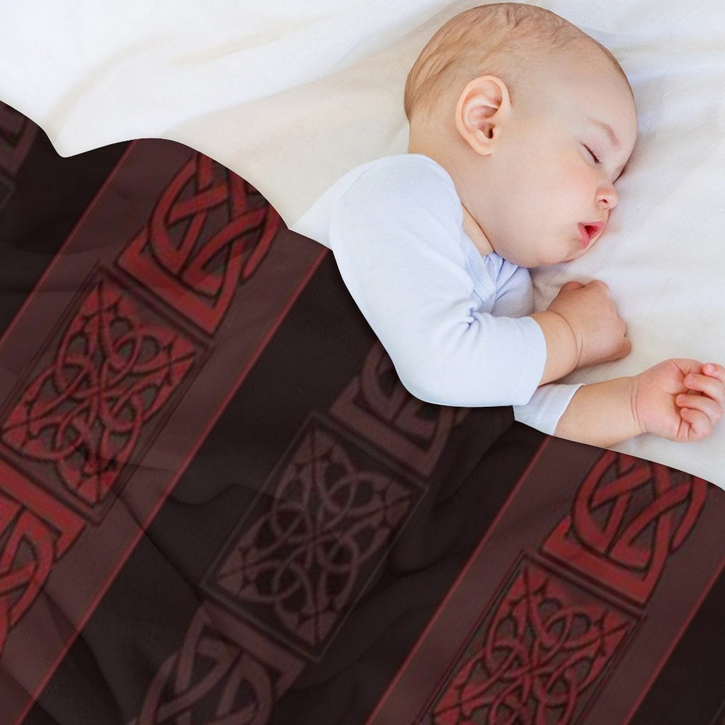 Viking Dark Red Wrinkle-free Throw Blanket