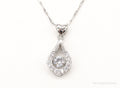 Vintage Cubic Zirconia Art Deco Sterling Silver Necklace | Jewelry > Necklaces > Pendants | Wiccan Center