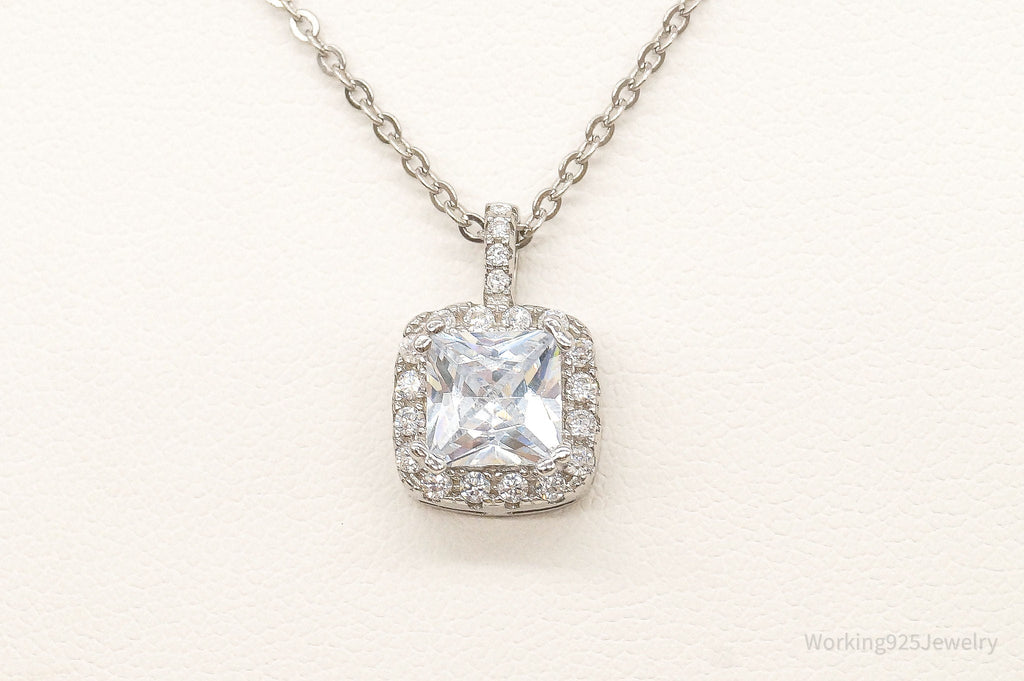 Designer Ryze Cubic Zirconia Sterling Silver Necklace | Jewelry > Necklaces > Pendants | Wiccan Center