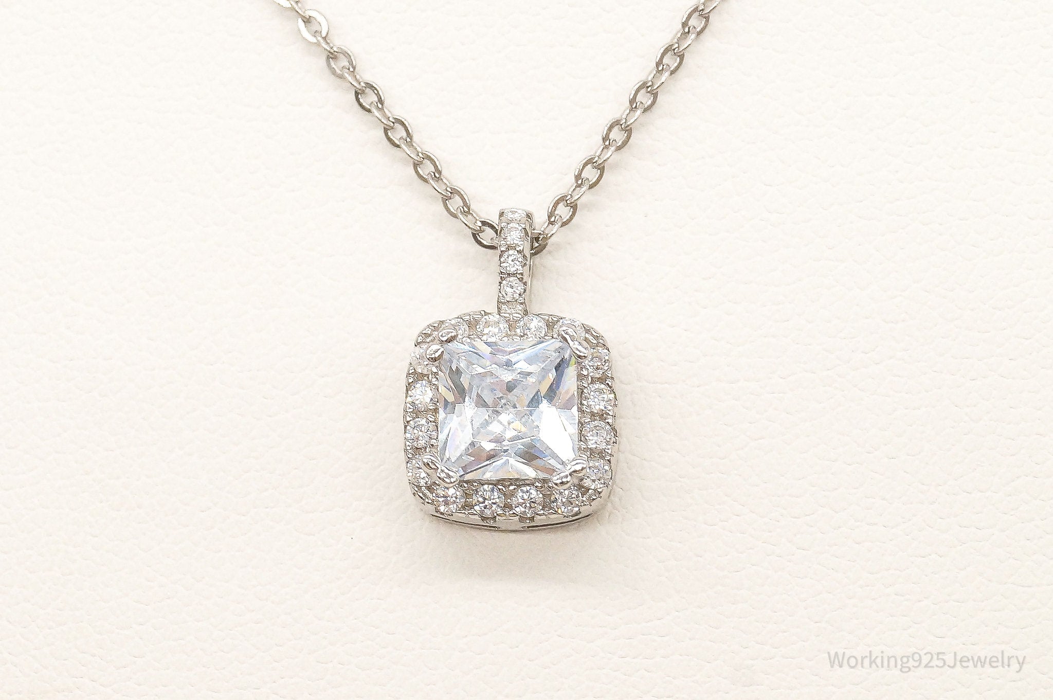 Designer Ryze Cubic Zirconia Sterling Silver Necklace | Jewelry > Necklaces > Pendants | Wiccan Center