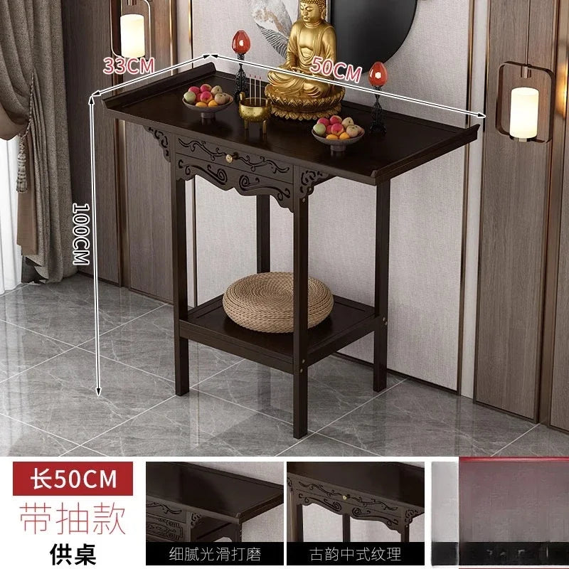 Standing Cabinet Altar – Buddha Table & Home Incense Offering Stand
